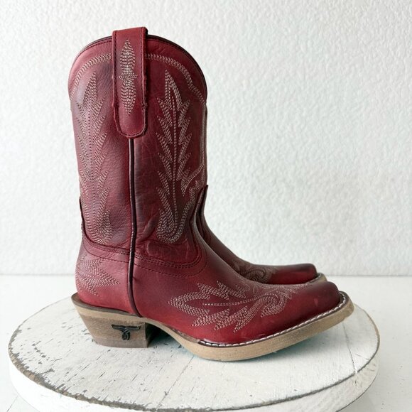 Lane Lexington Kids Red Cowboy Boots Size 11 Little Girls Western Cowgirl Boots - Picture 3 of 13